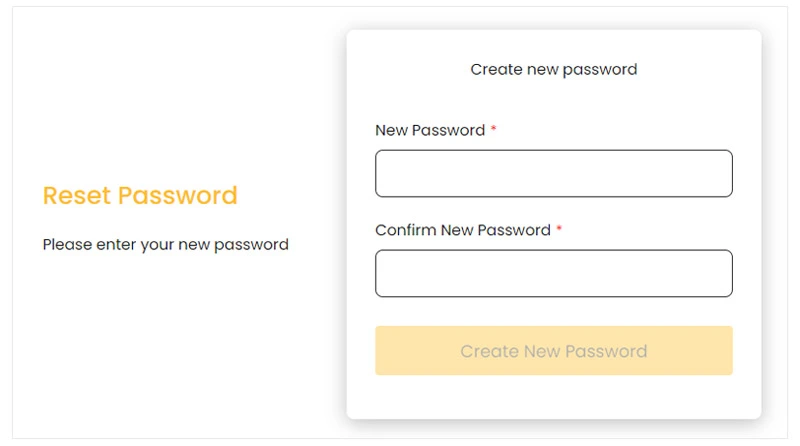 new password password